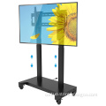 2024 Outdoor Height Adjustable Motorized Mobile LCD LED TV Monitor Stand Cart Rotating Remove